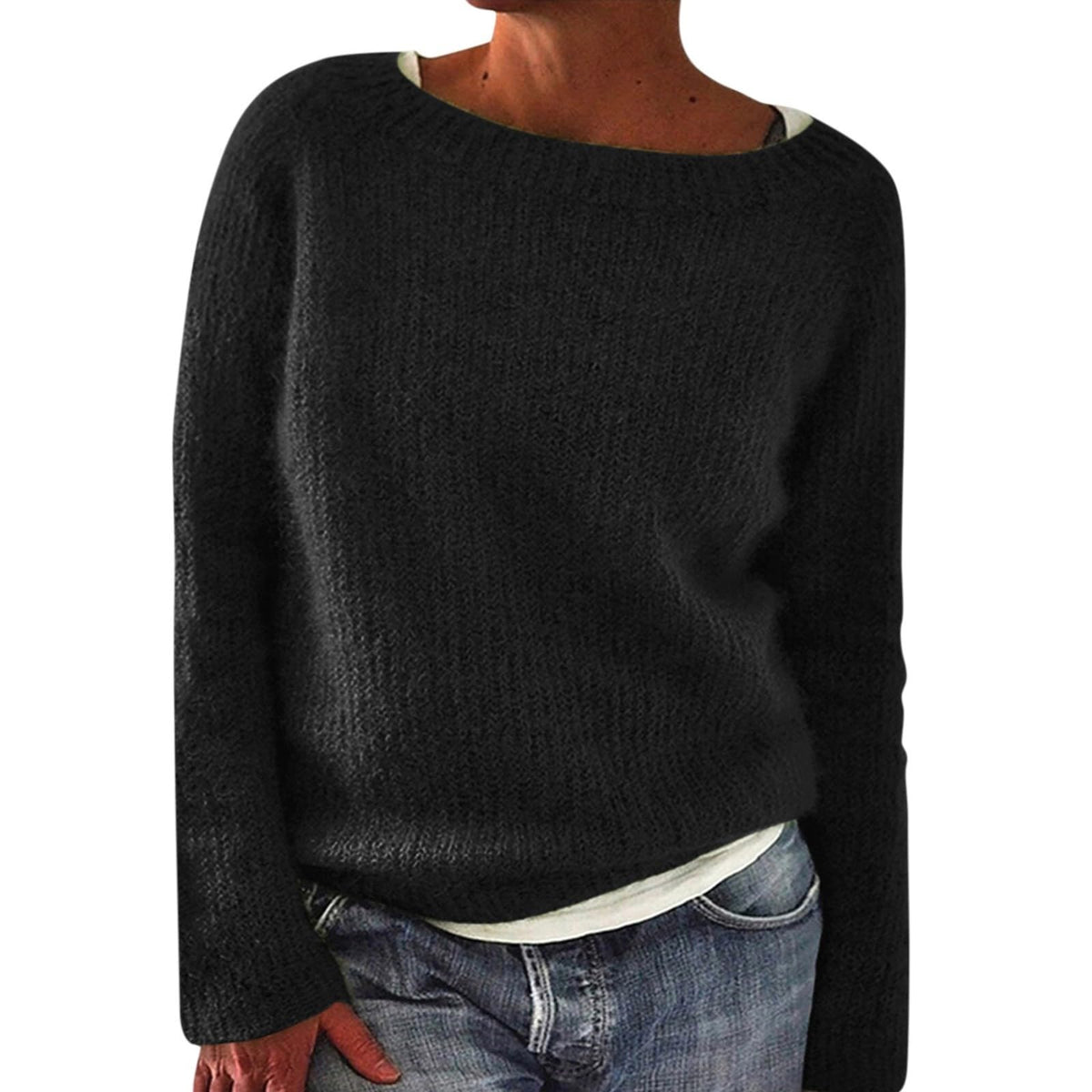 Fair Isle Sweater Women Boho Knitted Vintage Sweaters Casual Crewneck Long Sleeve Lightweight Cropped Pullover Tops