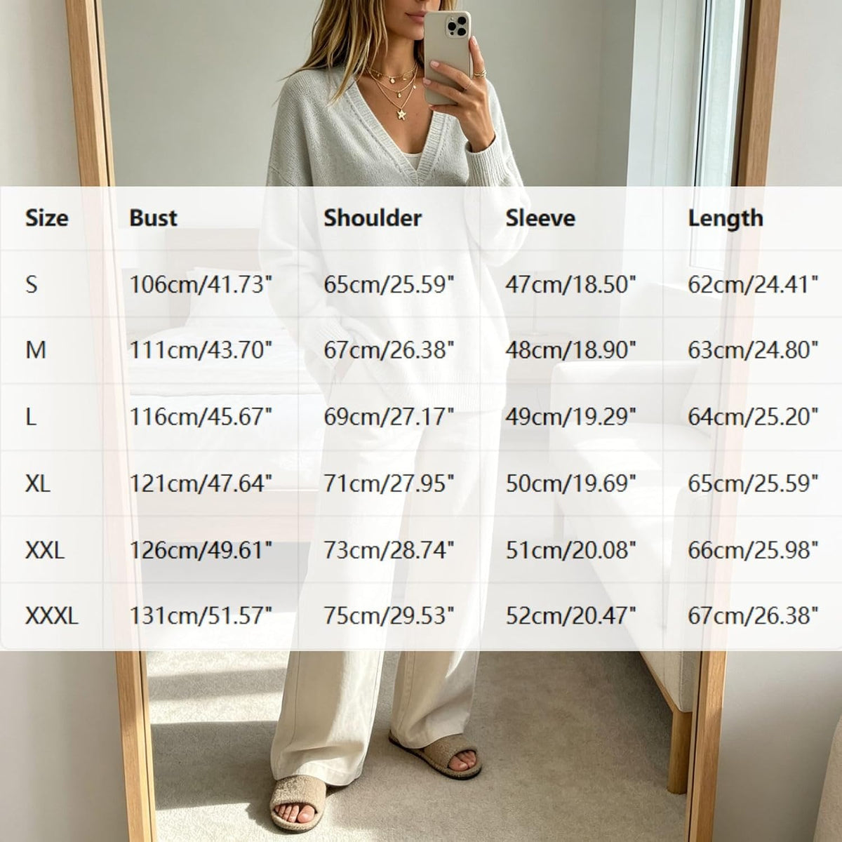 Cashmere Cardigans Sweater for Women Warm Lightweight Button Front Cardigan