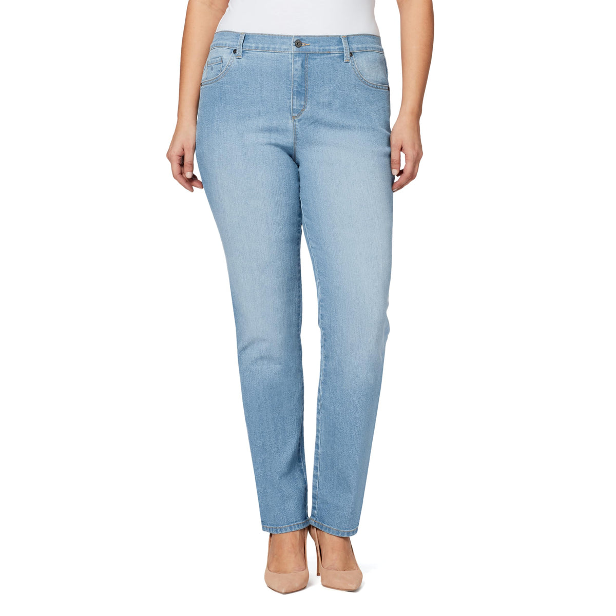 Gloria Vanderbilt Womens Amanda Classic High Rise Tapered Jean Plus Size