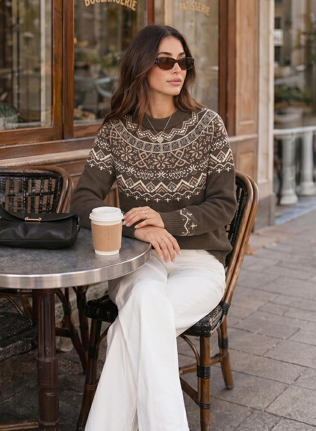 Dokotoo Womens Fall Graphic Sweaters 2026 Winter Pullover Knit Sweater Tops