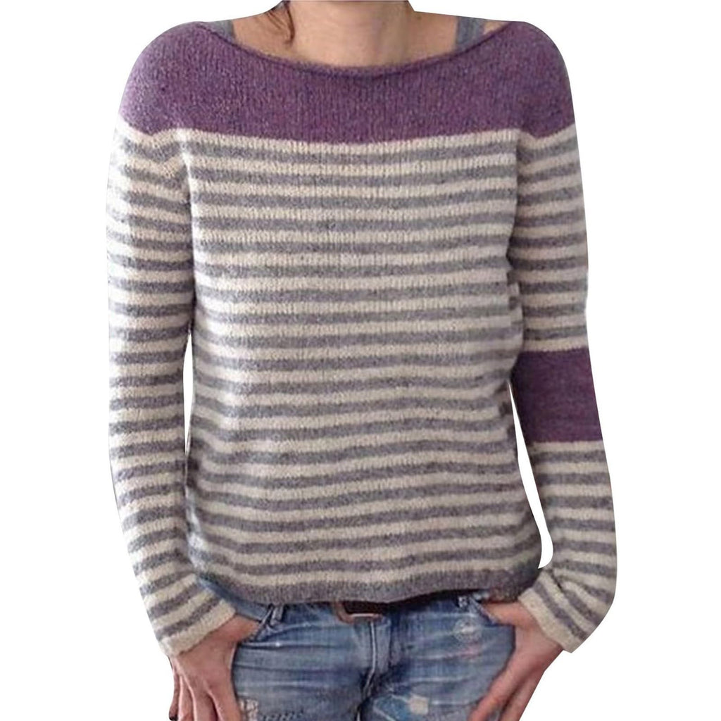 Fair Isle Sweater Women Boho Knitted Vintage Sweaters Casual Crewneck Long Sleeve Lightweight Cropped Pullover Tops