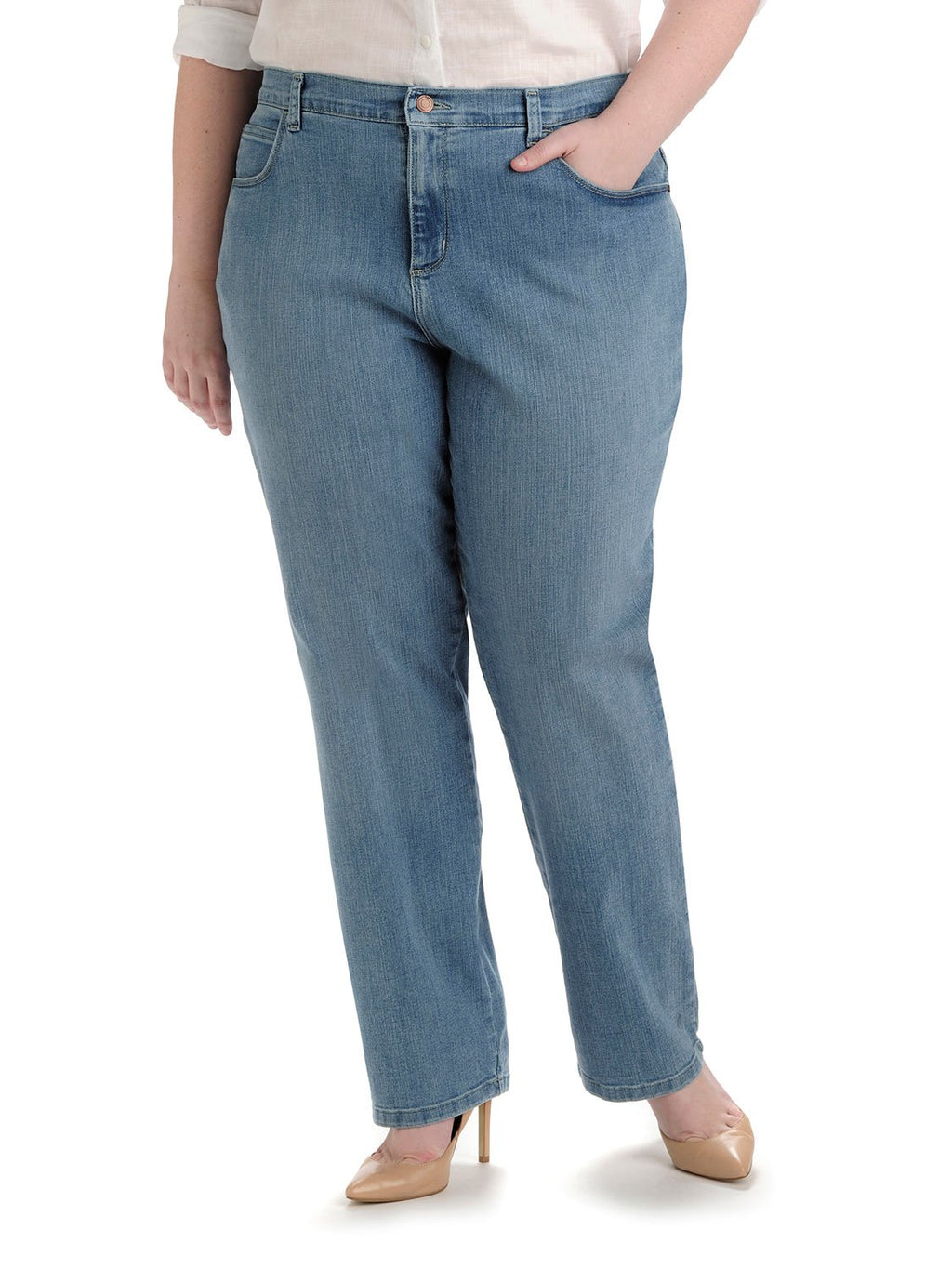 Lee Women's Plus Size Relaxed Fit Straight Leg Jean