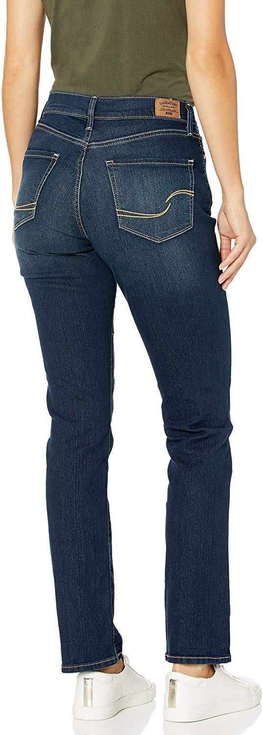 Levi Strauss Signature Gold Women's Totally Shaping Mid Rise Straight Jeans