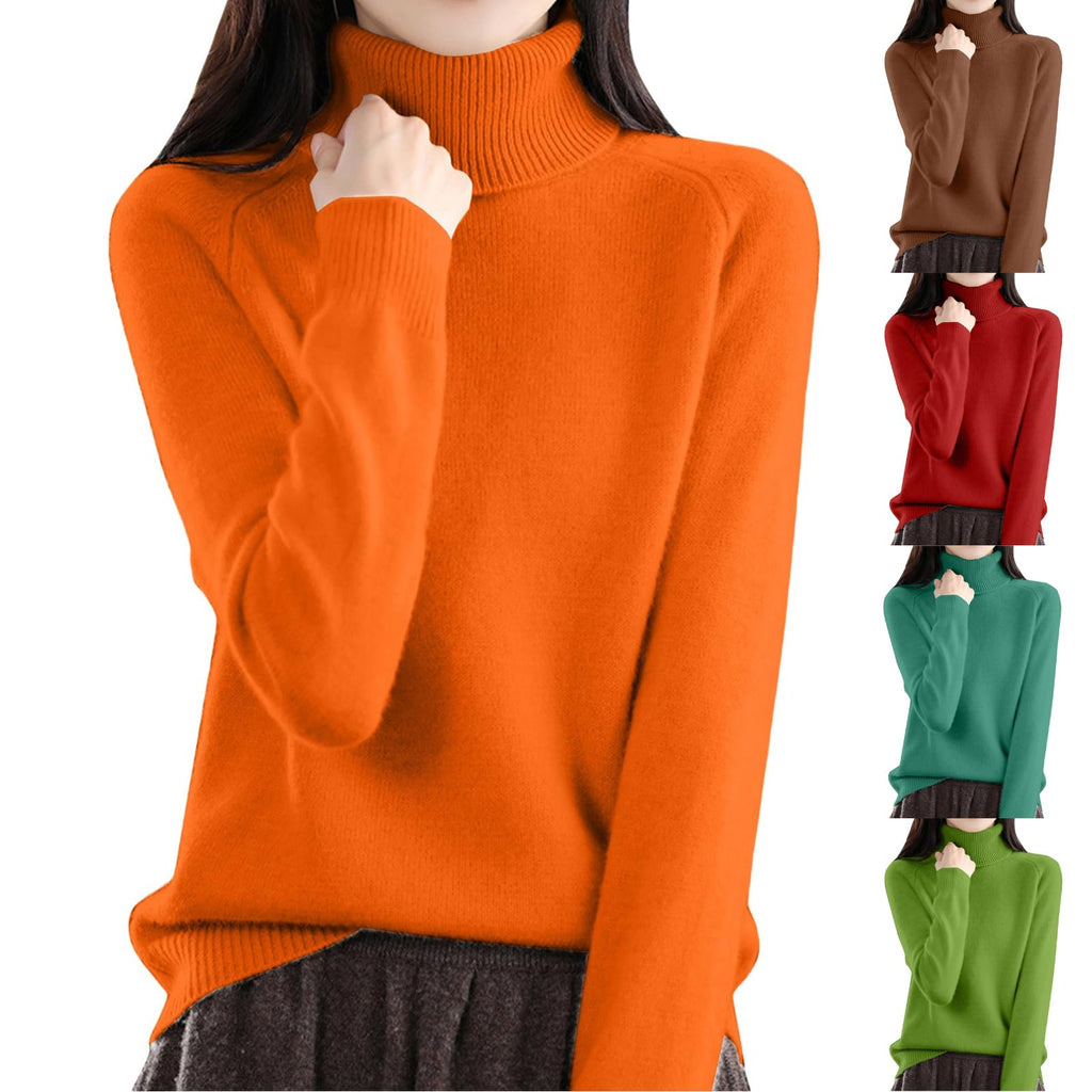 Cozy Cashmere Sweaters for Women Turtleneck Soft Pullover Tops Fall Winter Plus Size Dressy Casual Sweater 2026