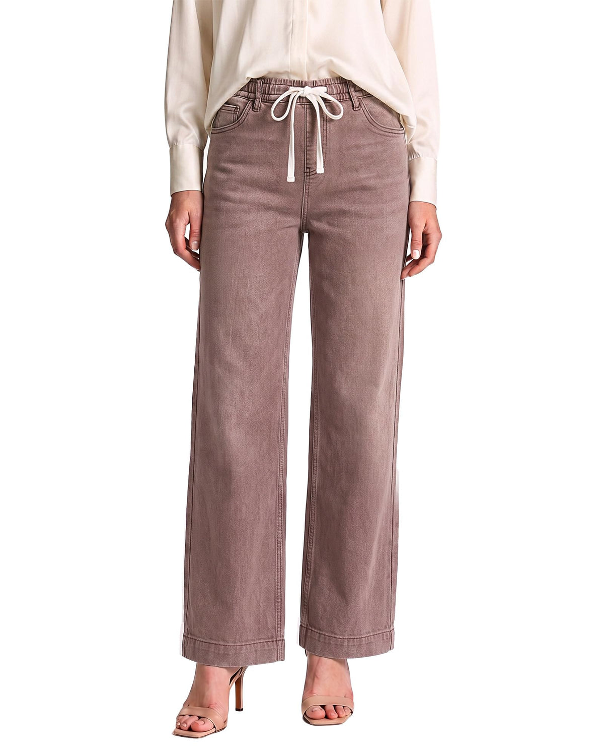 GRAPENT Jeans for Women Straight Leg High Rise Pull On Stretchy Denim Pants