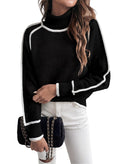 EVALESS Sweaters for Women Fall Winter Cozy Turtleneck Sweater