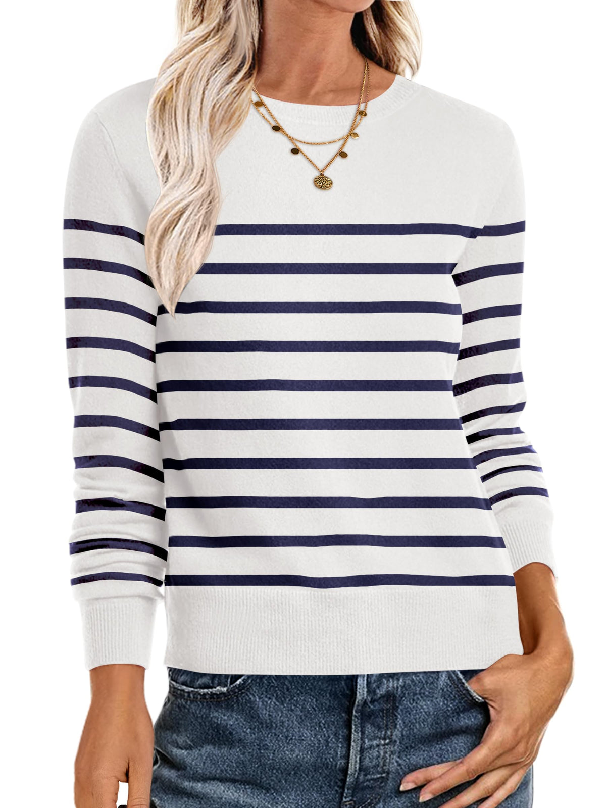 ANRABESS Sweaters for Women Long Sleeve Lightweight Fall Outfits