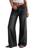 Trendy Queen Women's High Waisted Wide Leg Jeans Barrel Baggy Pants