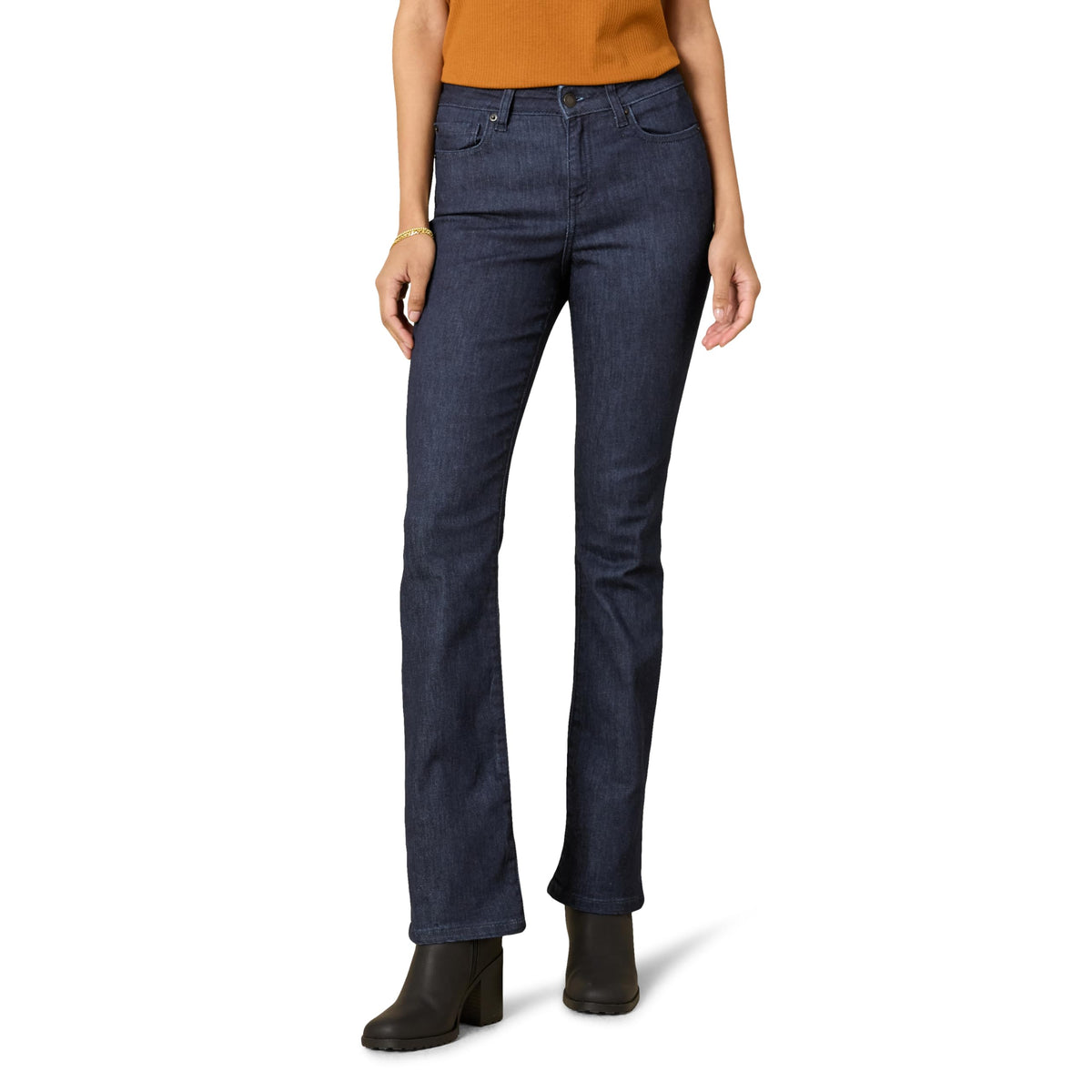 Amazon Essentials Women's Mid-Rise Stretchy Slim Bootcut Jeans for Ladies, Flared Leg Pants - Discontinued Colors