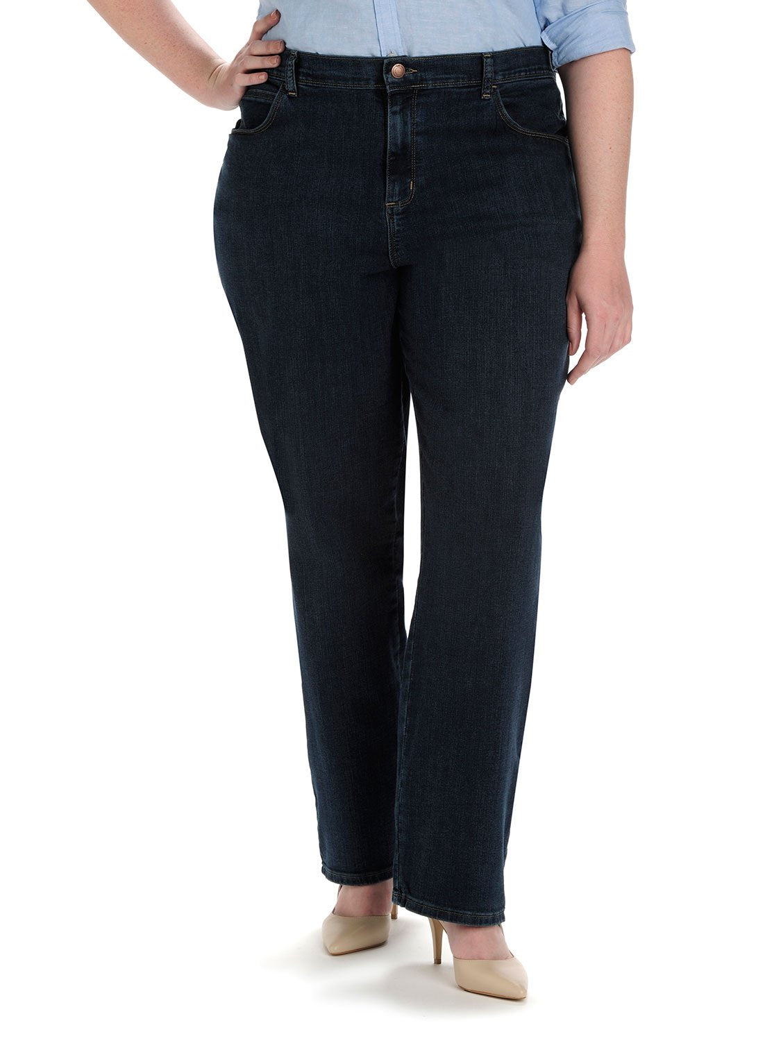 Lee Women's Plus Size Relaxed Fit Straight Leg Jean