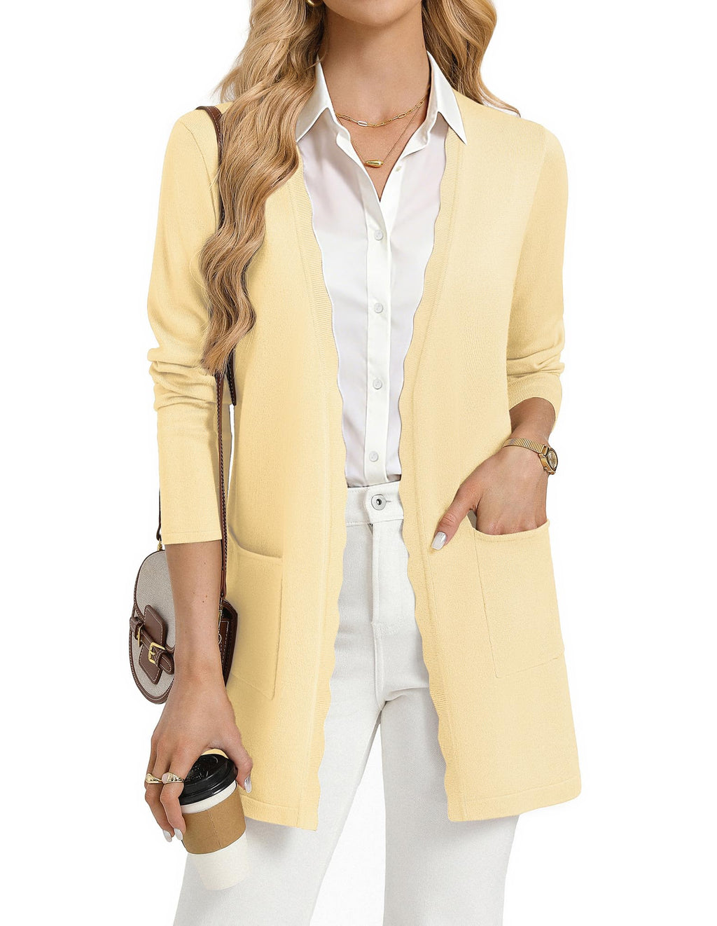 GRACE KARIN Long Cardigan Sweaters for Women Business Casual Fall Outfits