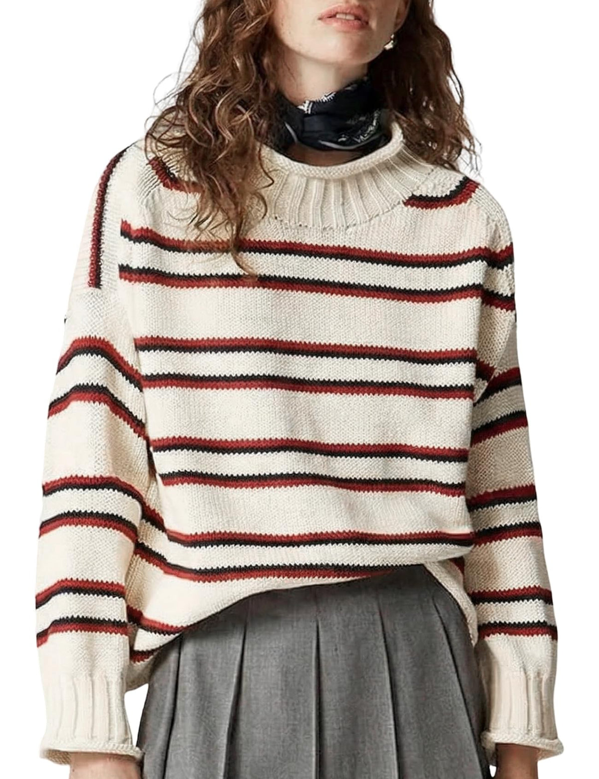 Wyeysyt Womens Oversized Rollneck Sweater Chunky Sweater