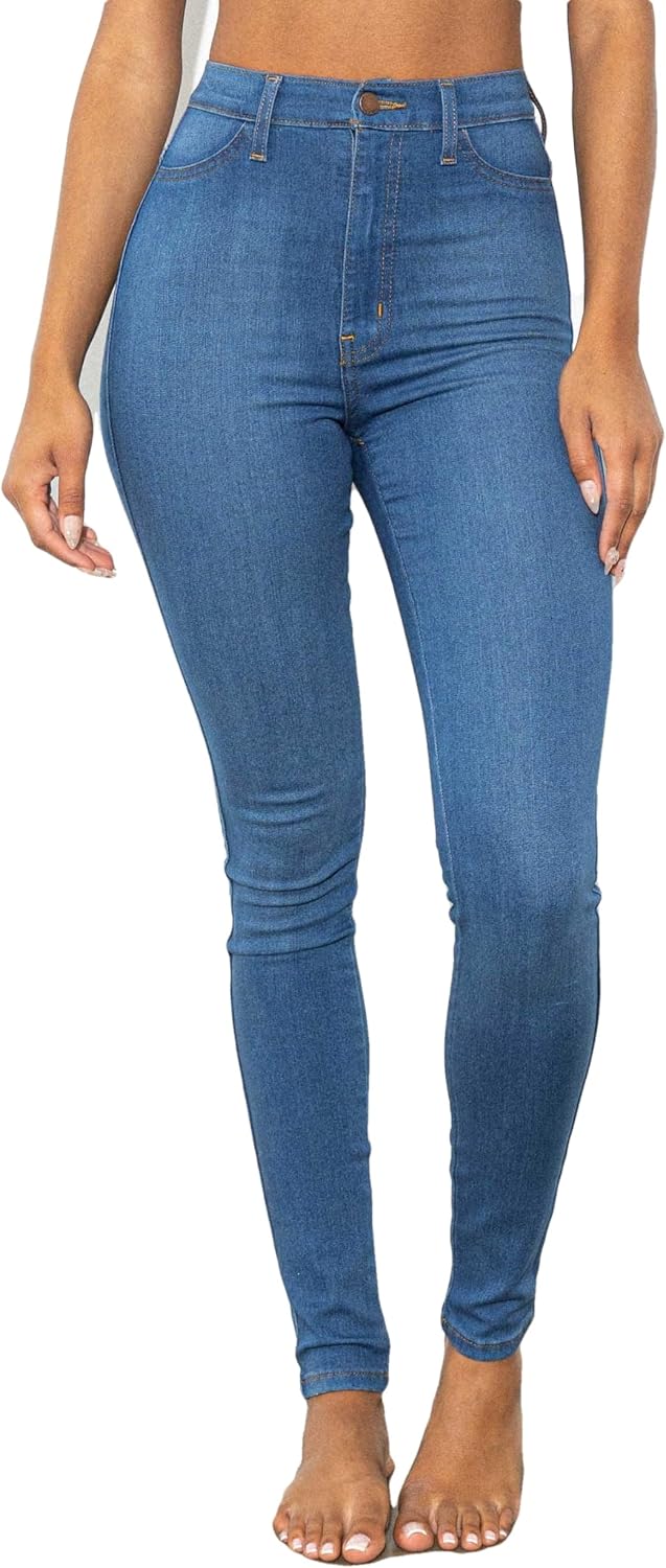 Vibrant Women’s Denim Skinny Jeans – Super Stretch High Waisted Classic Casual Slim Fit Pants