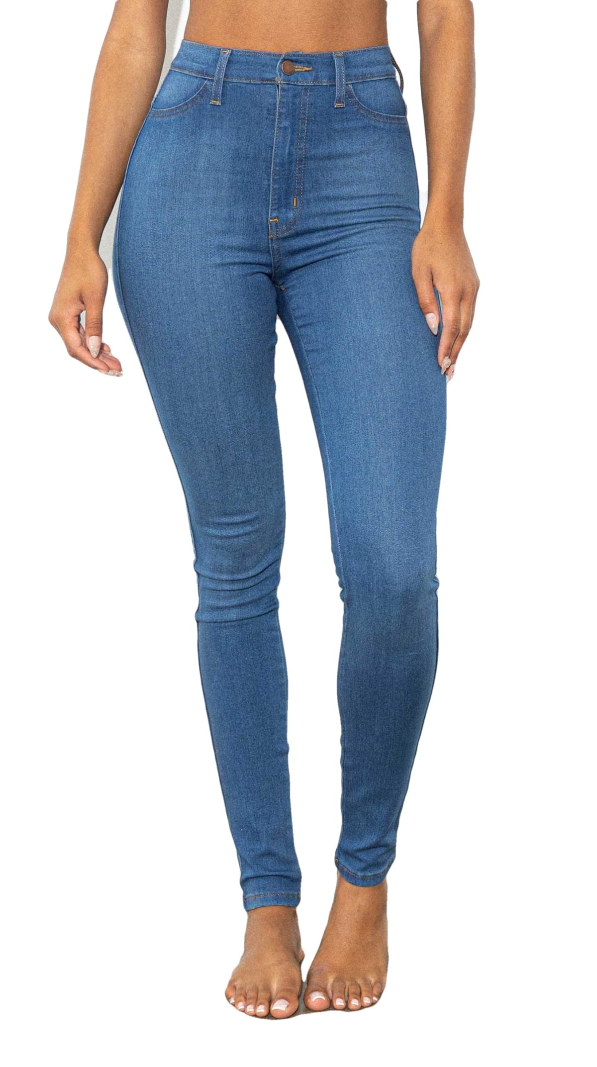 Vibrant Women’s Denim Skinny Jeans – Super Stretch High Waisted Classic Casual Slim Fit Pants