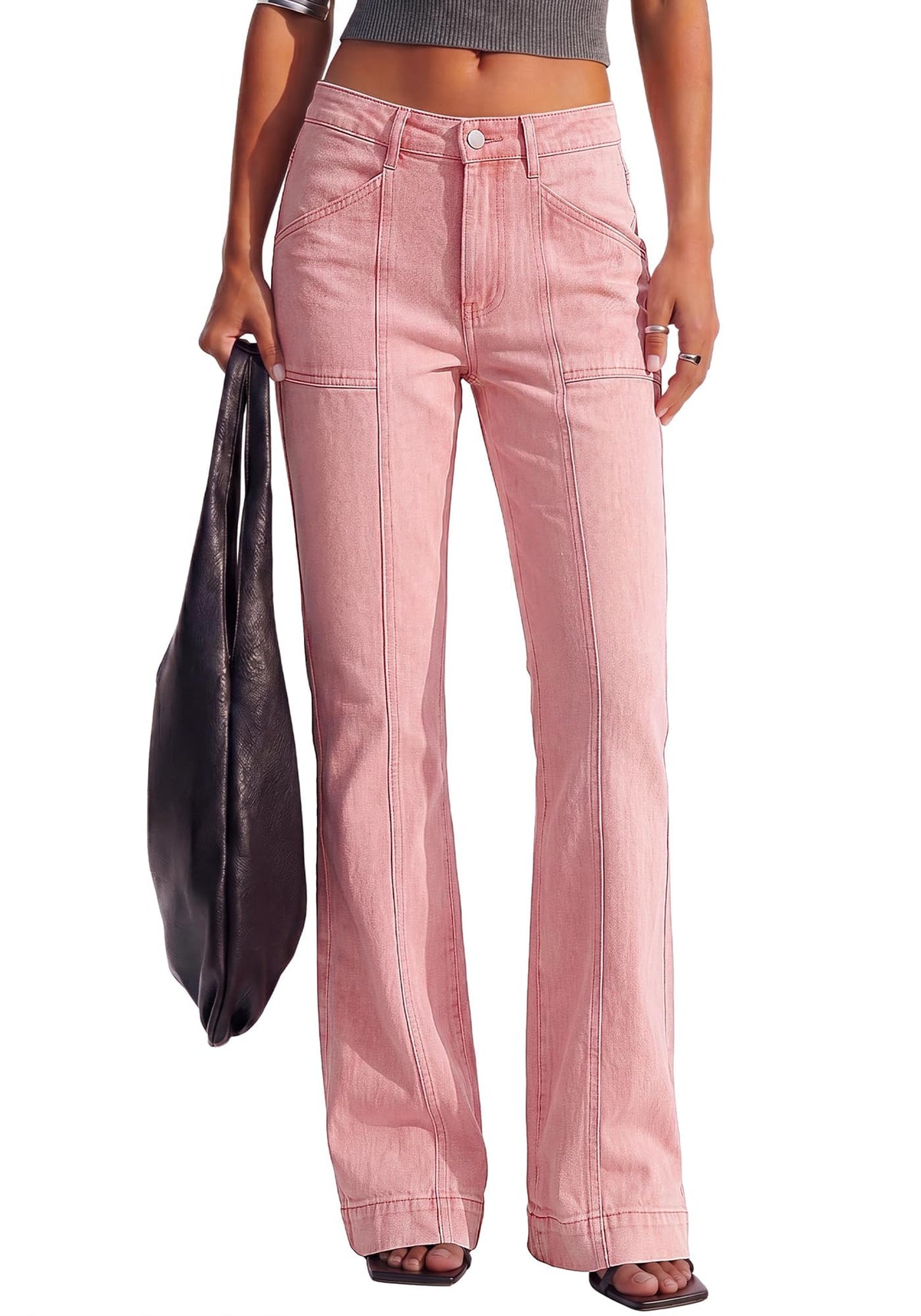 BTFBM Straight Leg Jeans for Women Stretchy Curve Appeal Pants