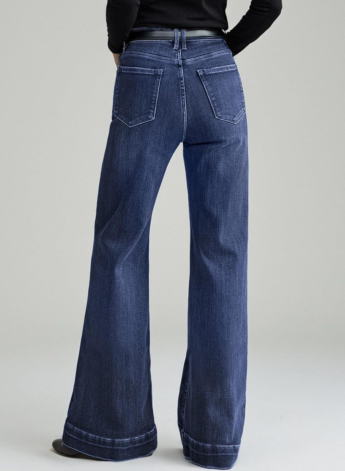 Dokotoo Women's Wide Leg Baggy Flare Jeans High Waisted 2026 Denim Pants