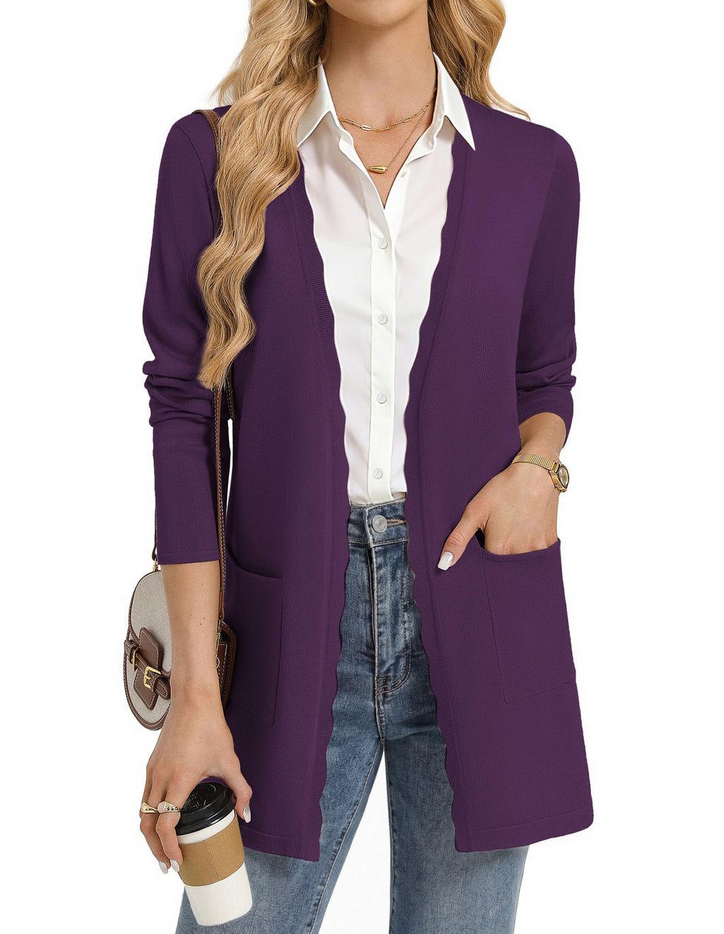 GRACE KARIN Long Cardigan Sweaters for Women Business Casual Fall Outfits