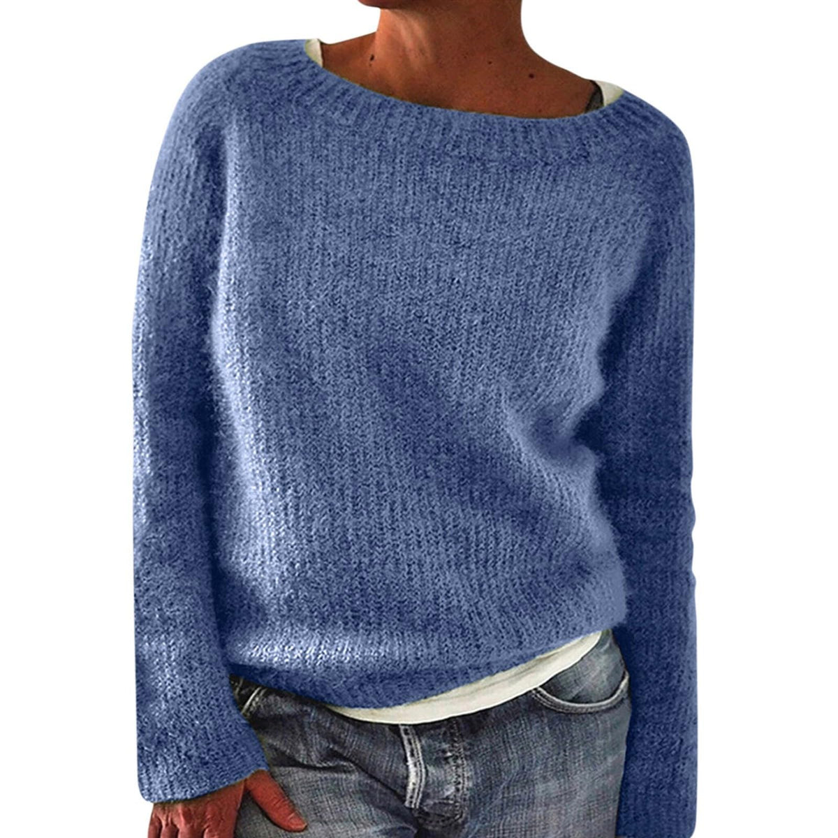 Fair Isle Sweater Women Boho Knitted Vintage Sweaters Casual Crewneck Long Sleeve Lightweight Cropped Pullover Tops