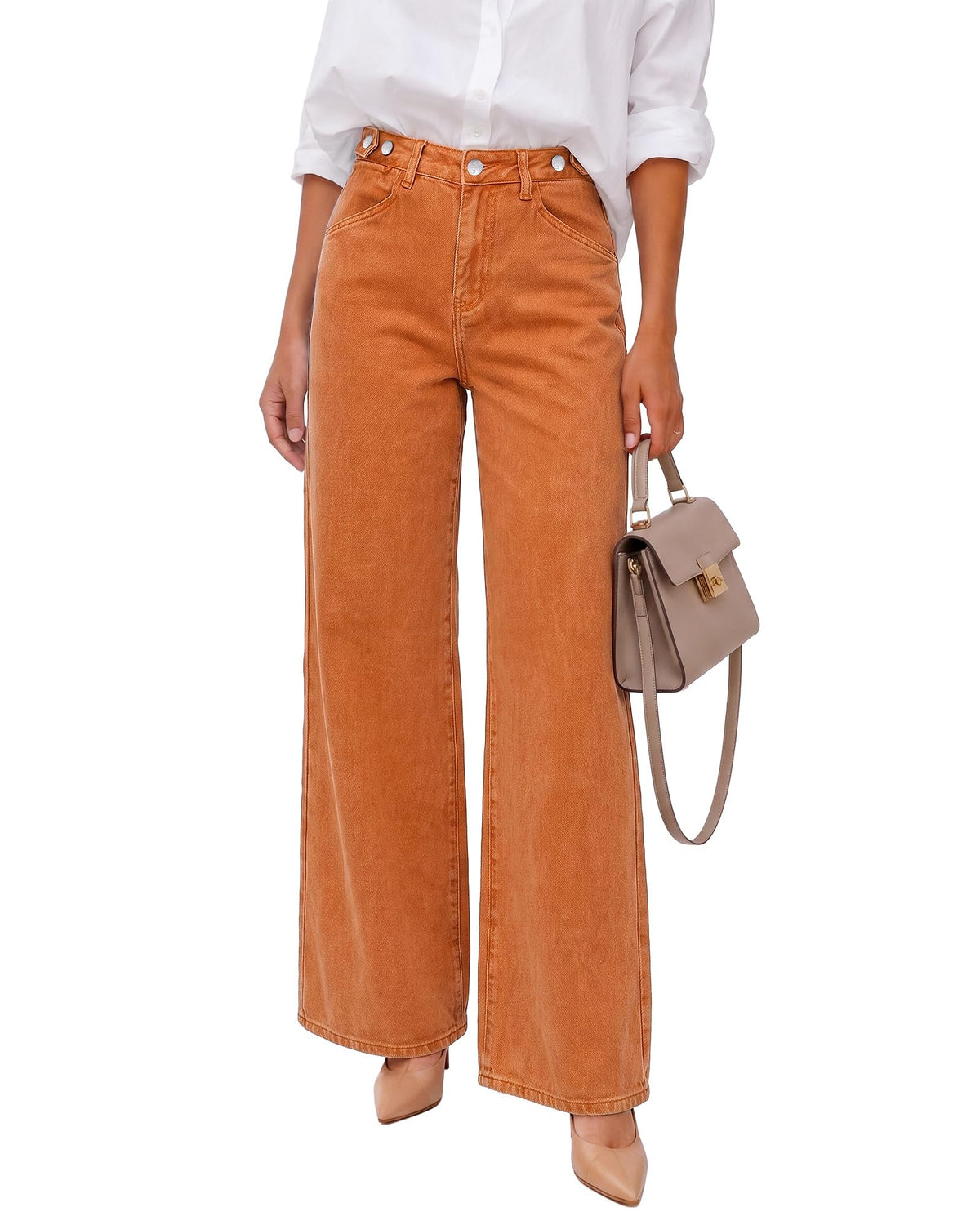 GRAPENT Wide Leg Jeans for Women High Waisted Baggy Stretchy Denim Pants