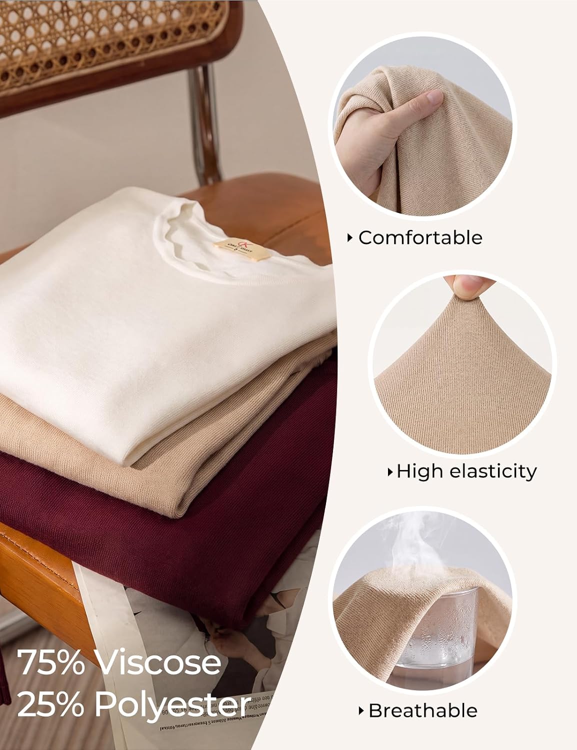 GRACE KARIN Long Sleeve Fall Sweaters for Women Trendy Business Casual Tops