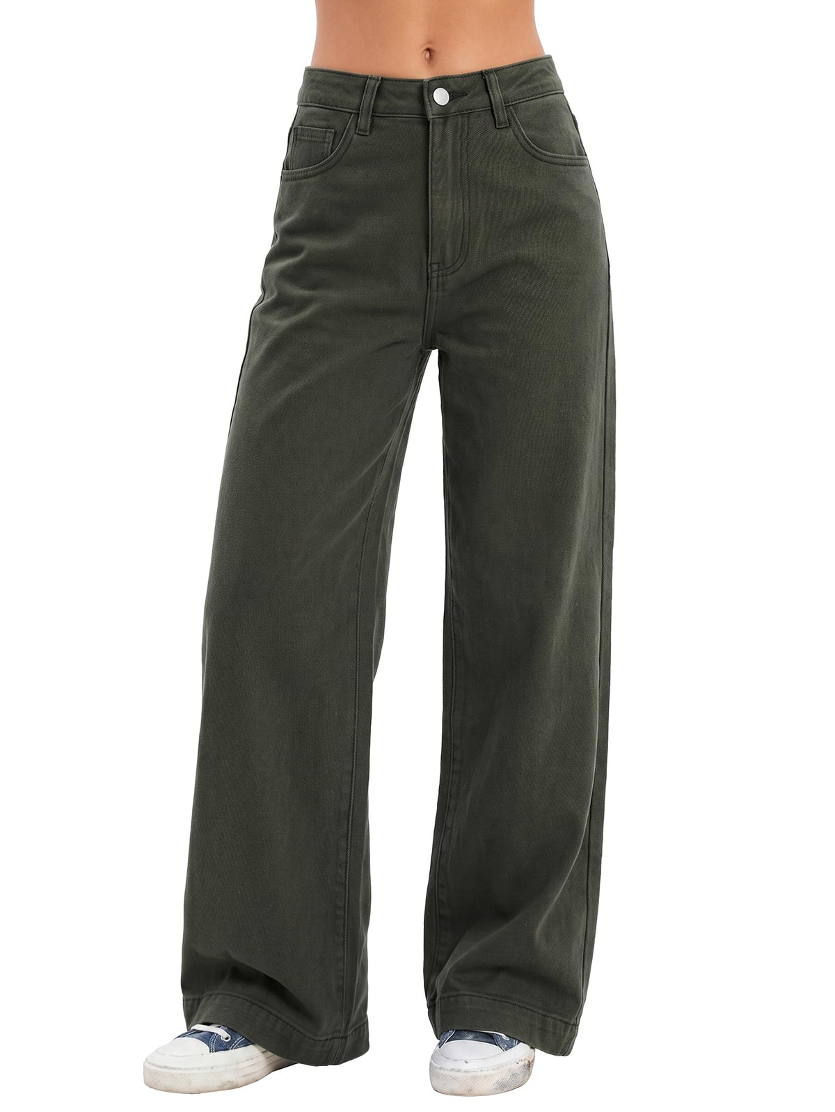 EMMIOL Women 2026 Wide Leg Jeans High Waist Stretchy Baggy Denim Pants