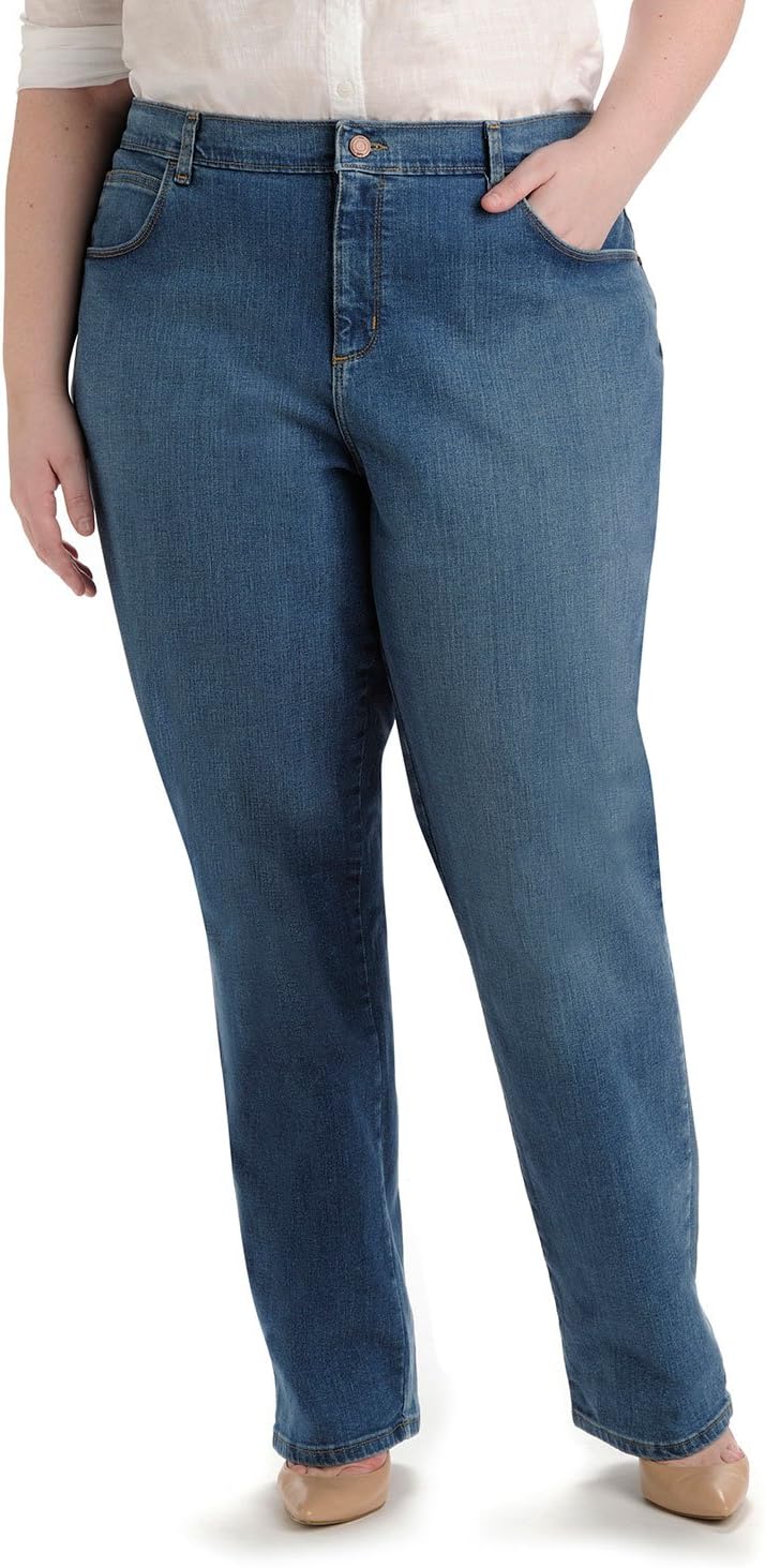 Lee Women's Plus Size Relaxed Fit Straight Leg Jean
