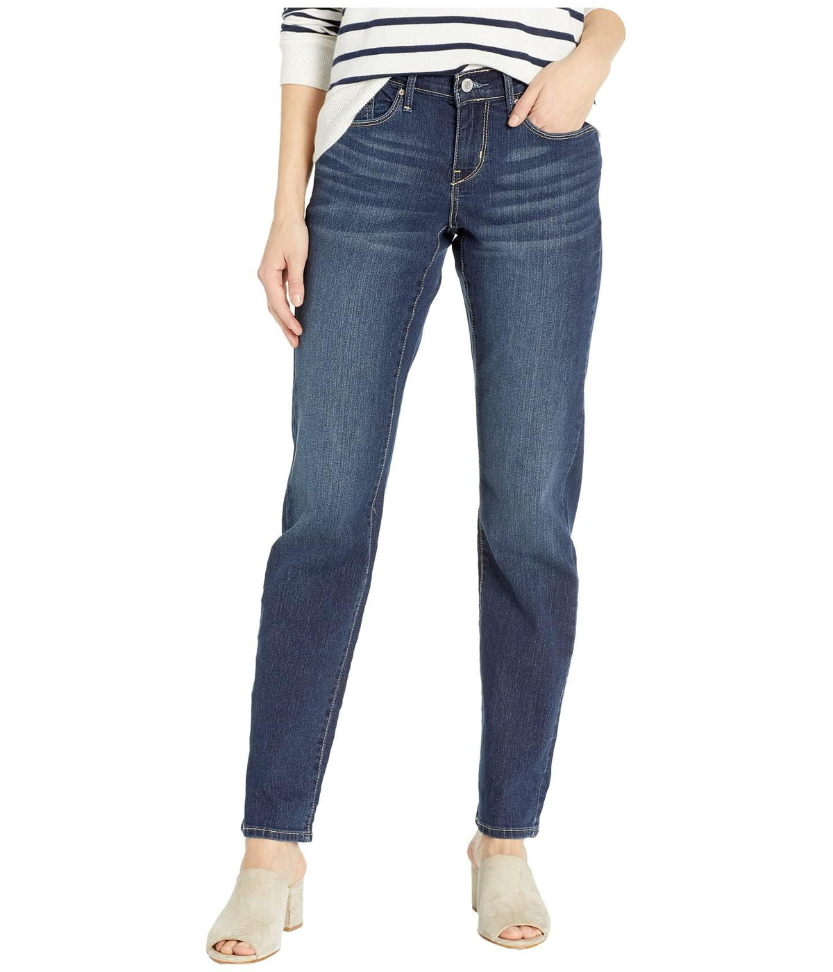Levi Strauss Signature Gold Women's Totally Shaping Mid Rise Straight Jeans