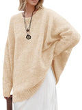 Saodimallsu Womens Oversized Tunic Sweaters Chunky Knit Slouchy Pullover