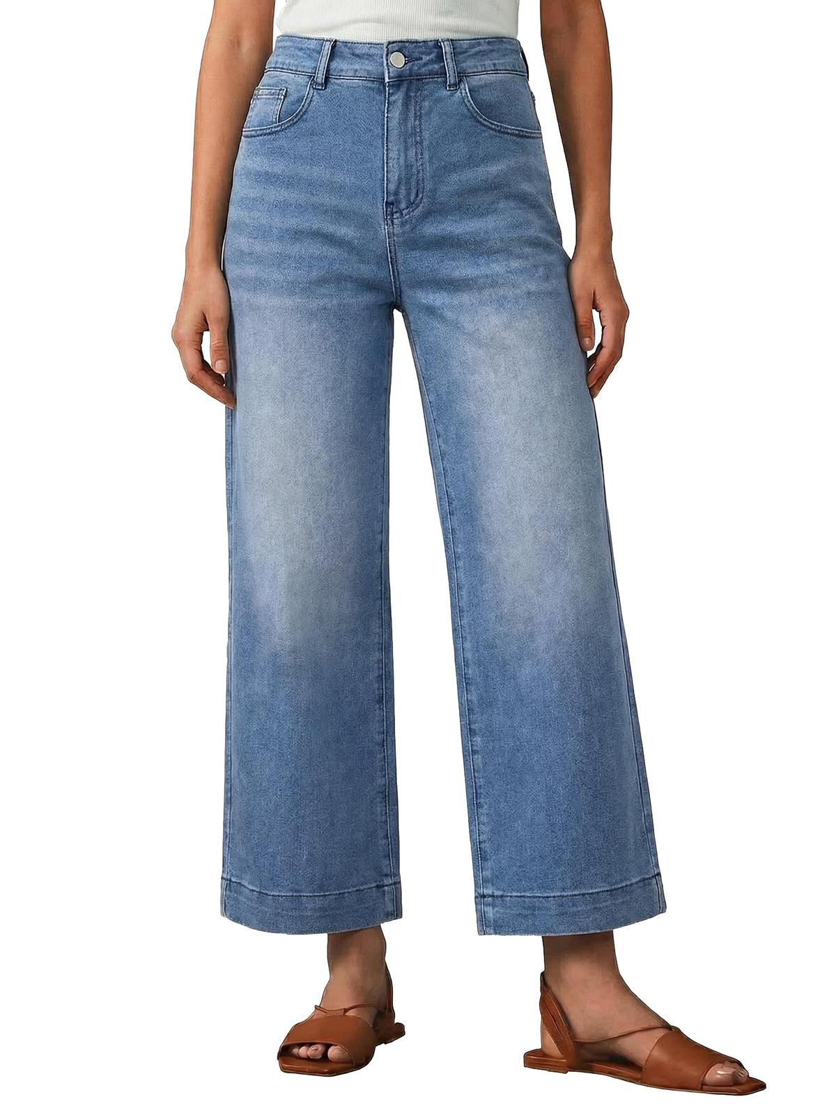 EMMIOL Women 2026 Wide Leg Jeans High Waist Stretchy Baggy Denim Pants