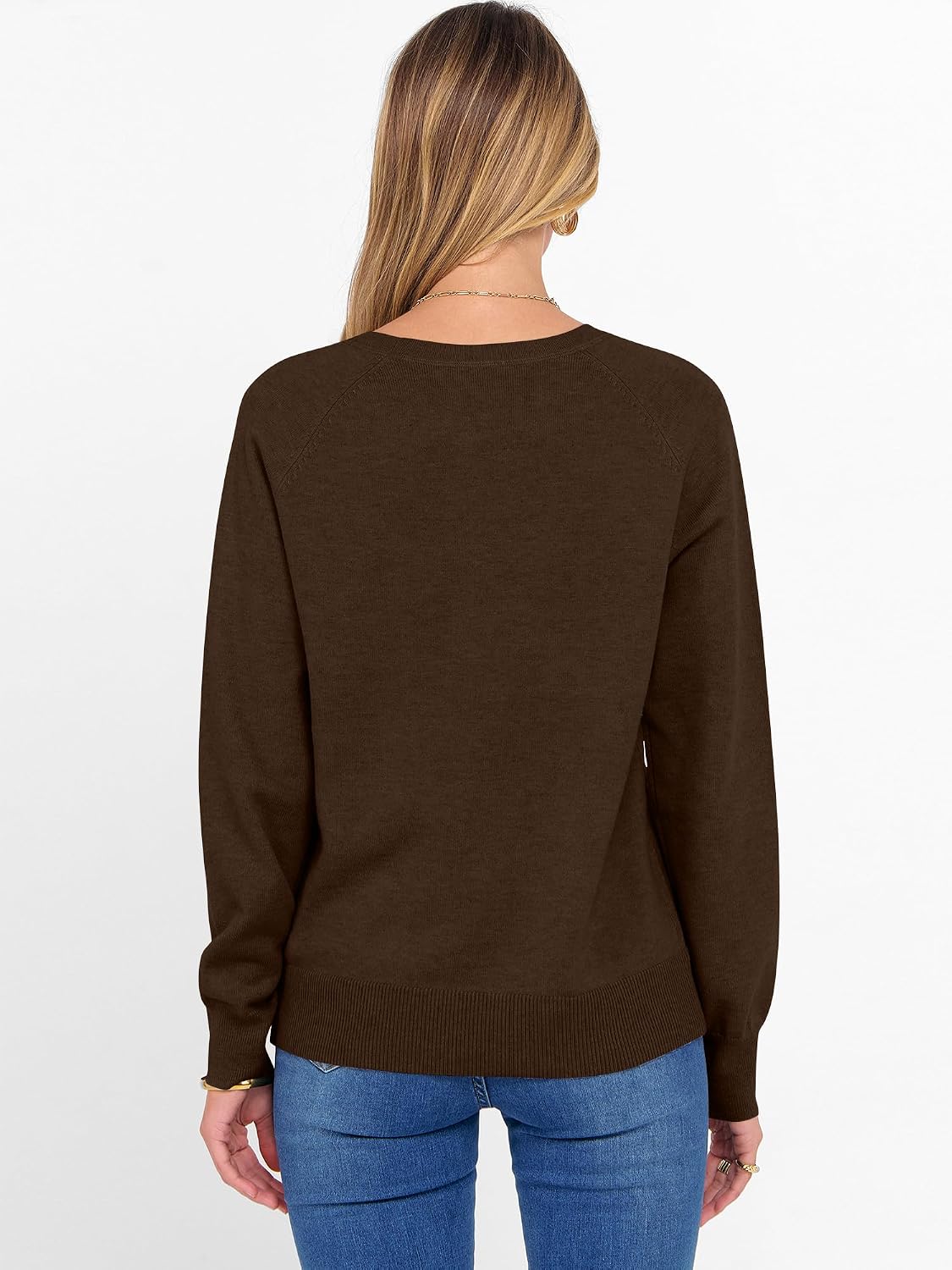 ANRABESS Sweater for Women Lightweight Knit Fall Pullover