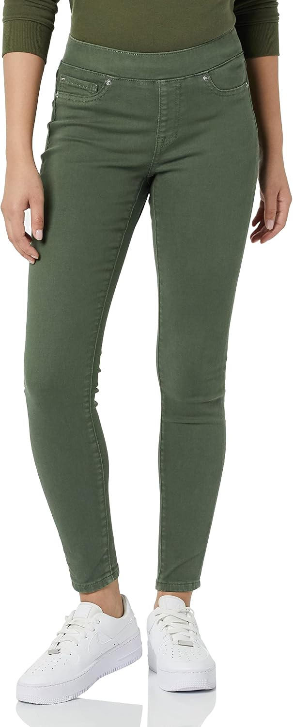Amazon Essentials Women's Skinny Fit Mid-Rise Stretch Pull-On Jegging with Pockets