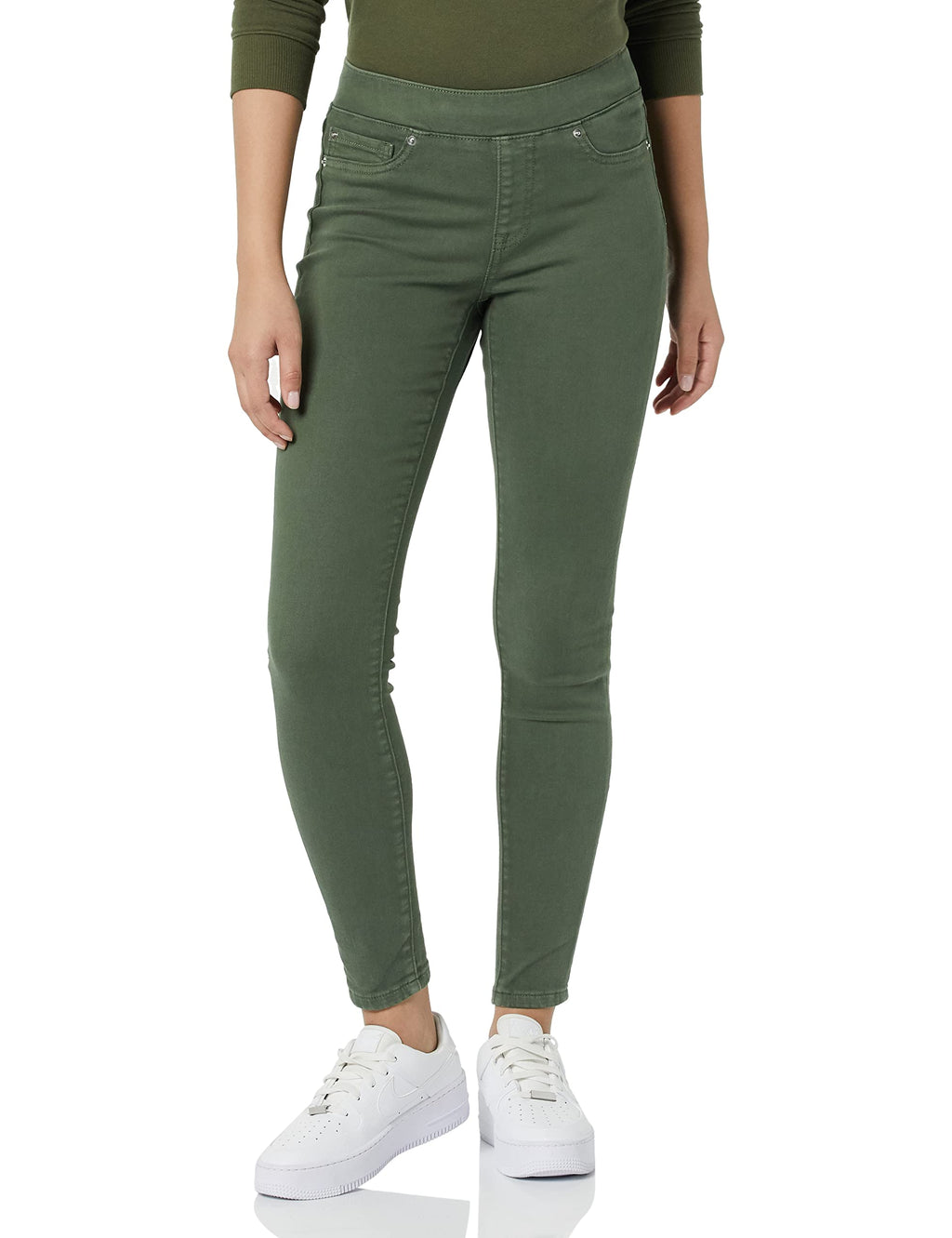 Amazon Essentials Women's Skinny Fit Mid-Rise Stretch Pull-On Jegging with Pockets