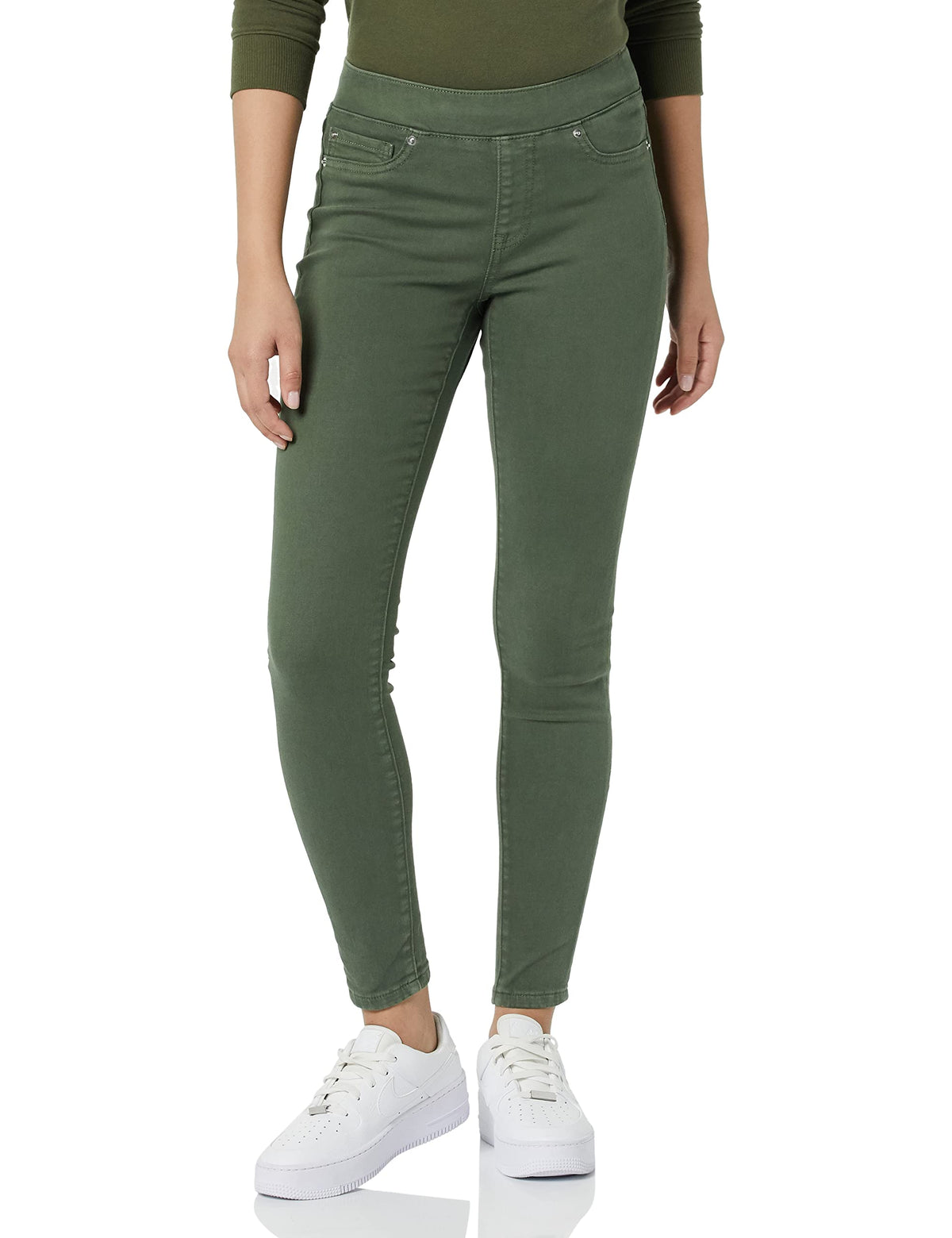 Amazon Essentials Women's Skinny Fit Mid-Rise Stretch Pull-On Jegging with Pockets