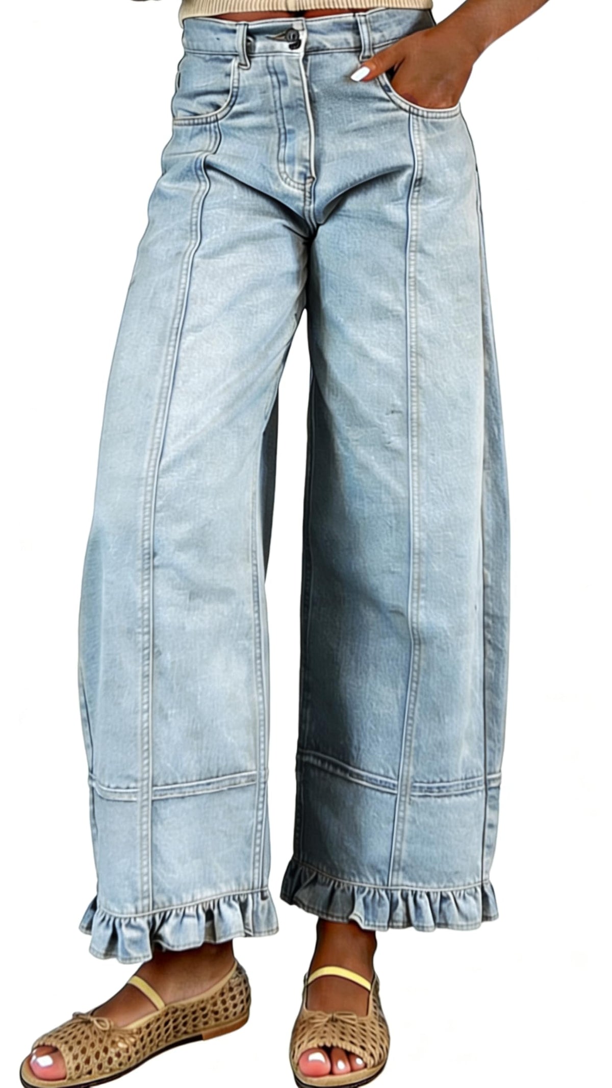 utcoco Barrel Jeans Women 2026 Floral Print Wide Leg Jeans Y2k Patchwork Baggy Boyfriend Denim Pants