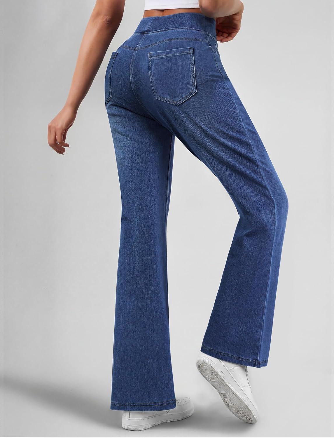 FireSwan Women’s Trendy Stretchy Flare Jeans Pull On Casual Denim Pants