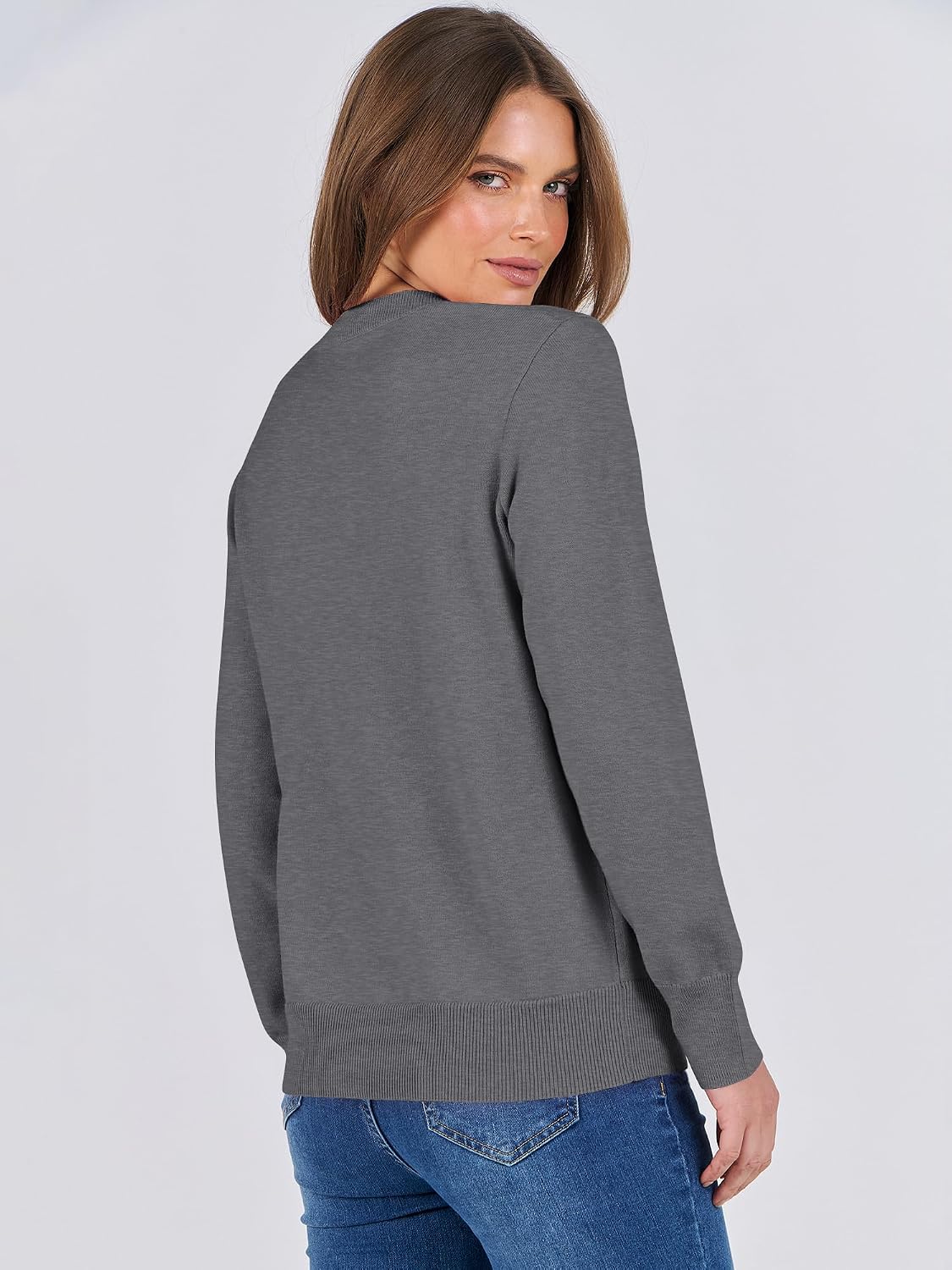ANRABESS Sweaters for Women Long Sleeve Lightweight Fall Outfits