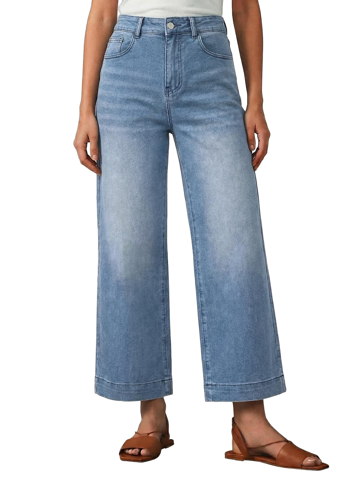 EMMIOL Women 2026 Wide Leg Jeans High Waist Stretchy Baggy Denim Pants