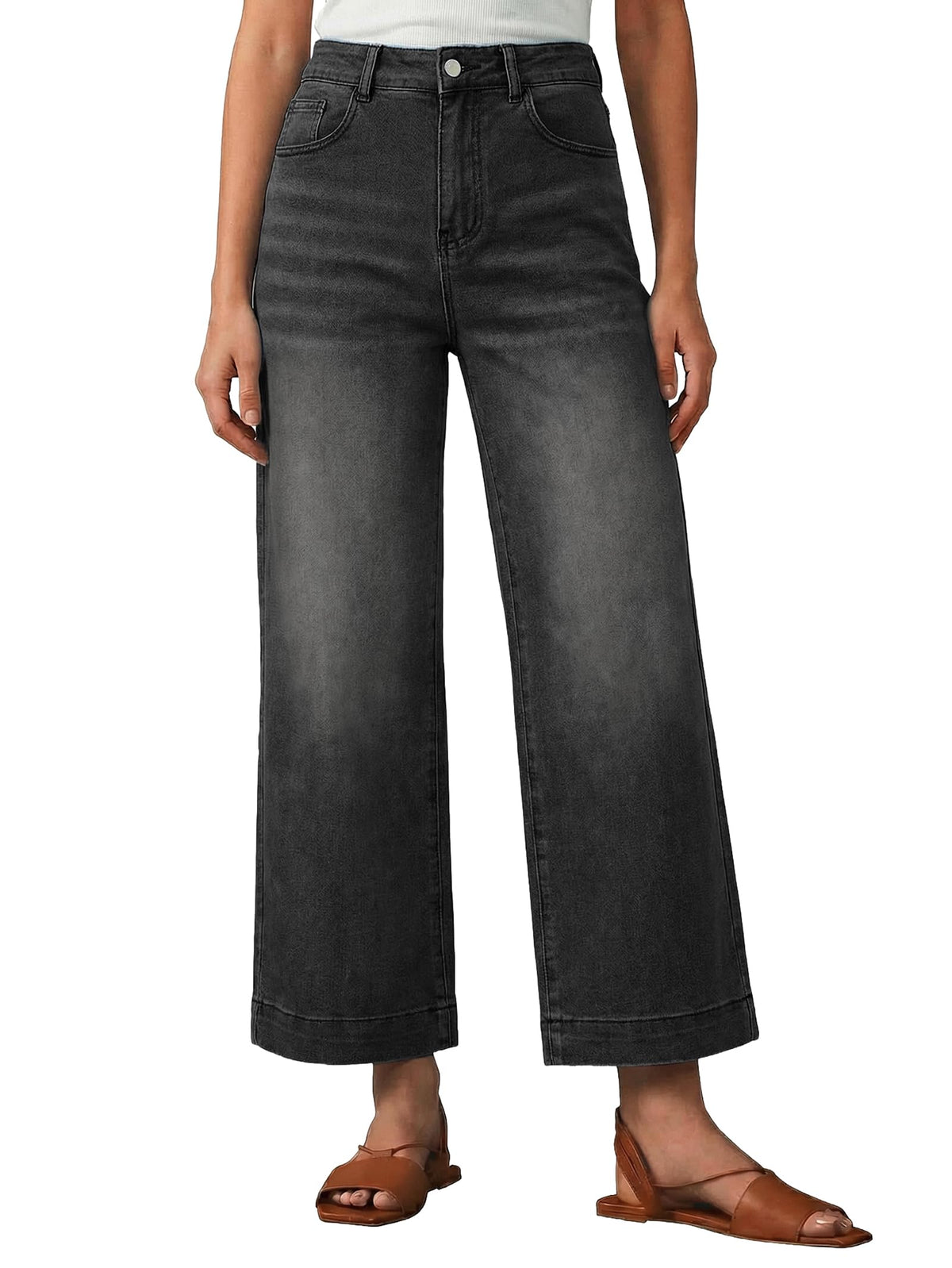 EMMIOL Women 2026 Wide Leg Jeans High Waist Stretchy Baggy Denim Pants
