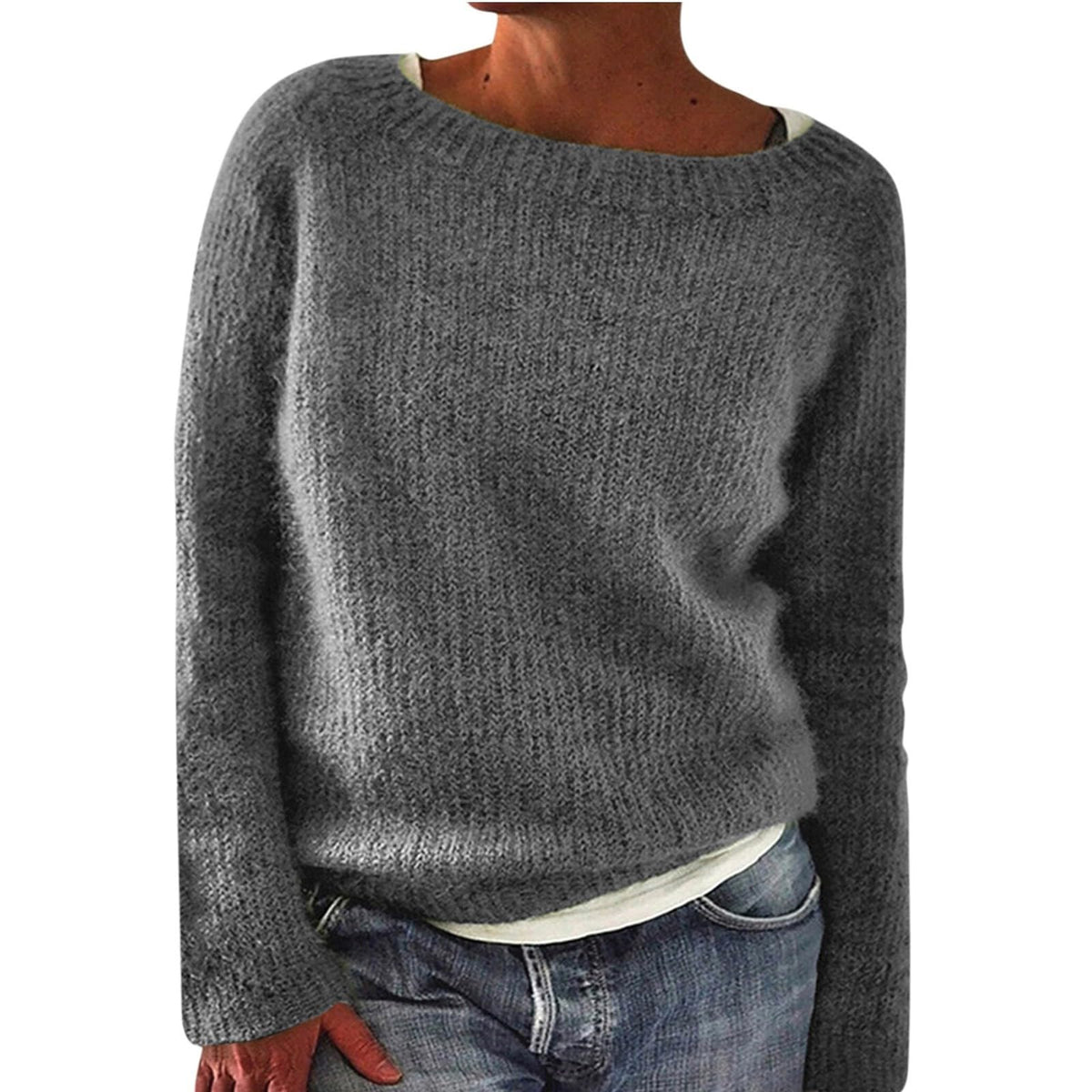 Fair Isle Sweater Women Boho Knitted Vintage Sweaters Casual Crewneck Long Sleeve Lightweight Cropped Pullover Tops