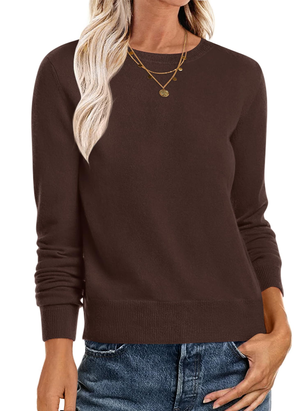 ANRABESS Sweaters for Women Long Sleeve Lightweight Fall Outfits