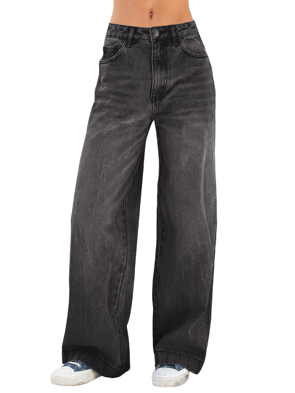 EMMIOL Women 2026 Wide Leg Jeans High Waist Stretchy Baggy Denim Pants