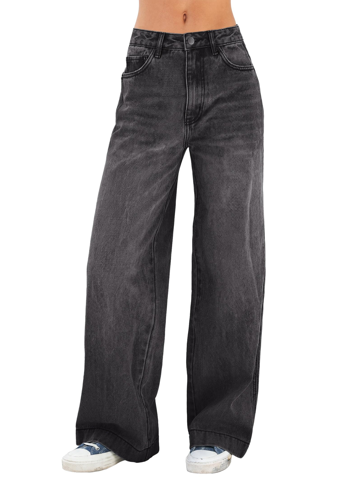 EMMIOL Women 2026 Wide Leg Jeans High Waist Stretchy Baggy Denim Pants