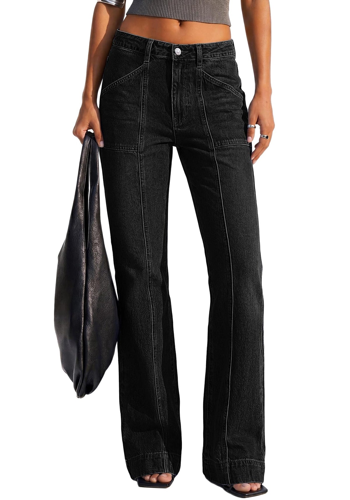 BTFBM Straight Leg Jeans for Women Stretchy Curve Appeal Pants