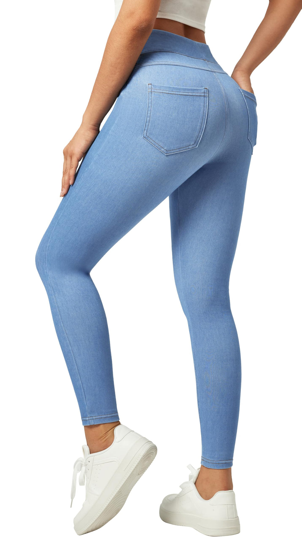 IUGA Stretchy Jeans for Women Pull On Jeggings High Waist Denim Leggings