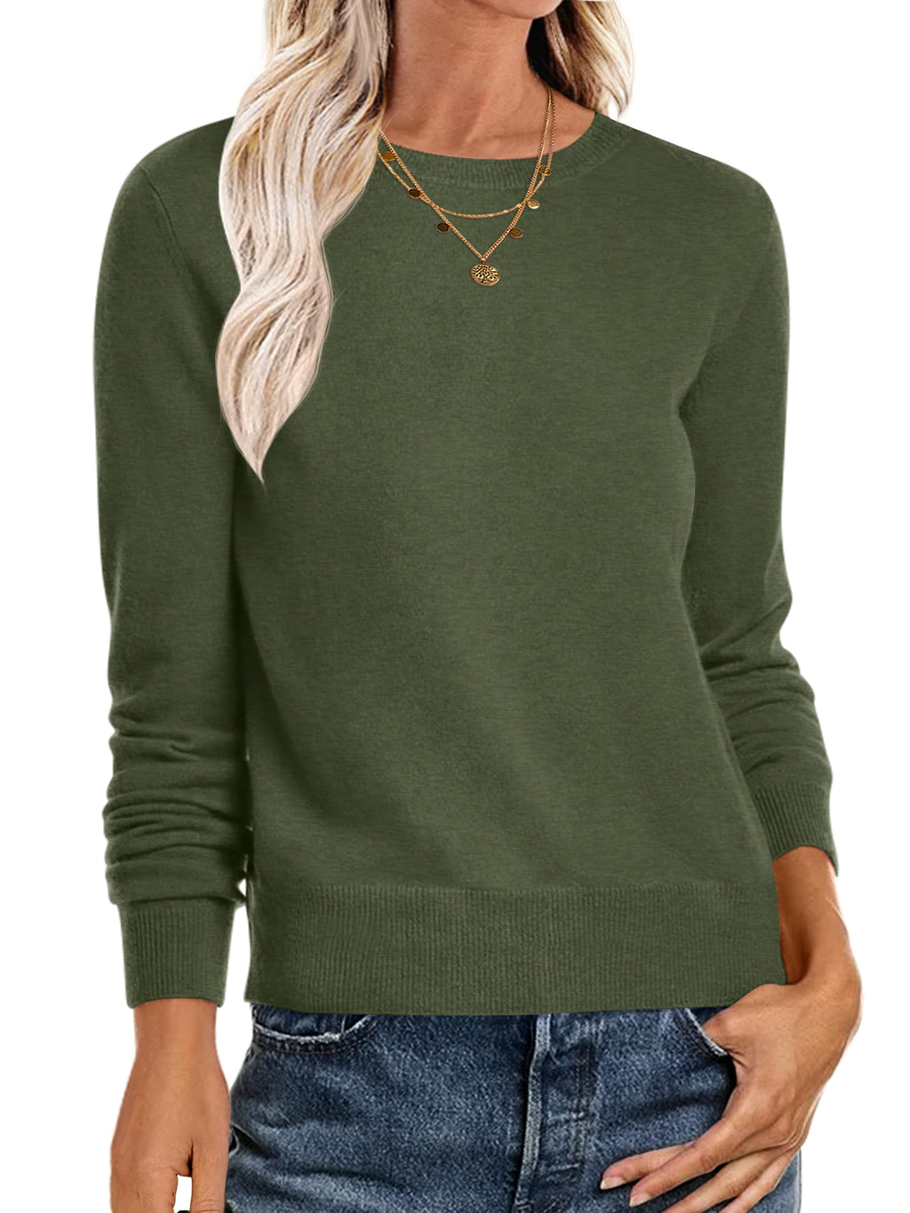ANRABESS Sweaters for Women Long Sleeve Lightweight Fall Outfits