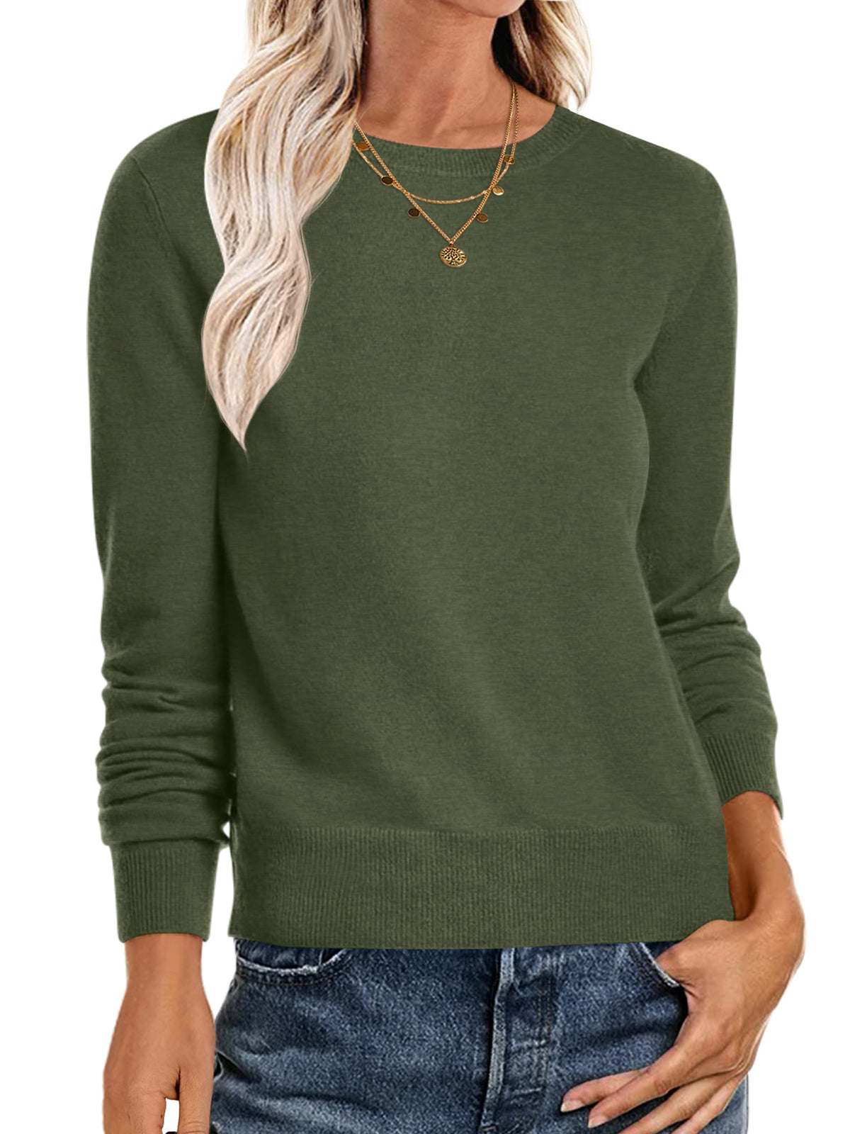 ANRABESS Sweaters for Women Long Sleeve Lightweight Fall Outfits