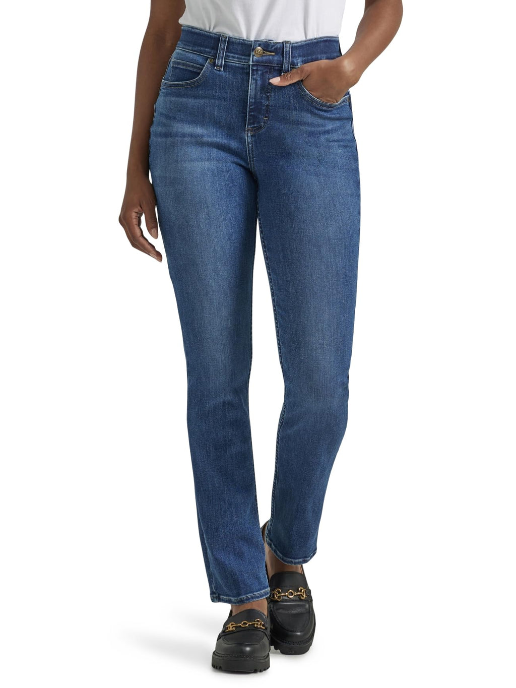 Lee Women's Ultra Lux Comfort with Flex Motion Straight Leg Jean