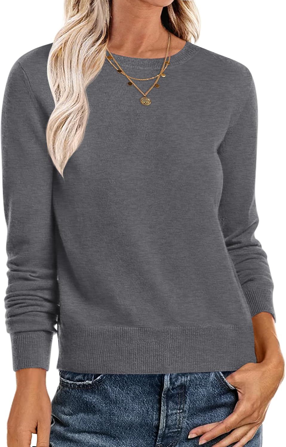 ANRABESS Sweaters for Women Long Sleeve Lightweight Fall Outfits
