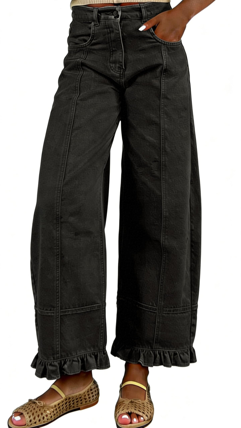 utcoco Barrel Jeans Women 2026 Floral Print Wide Leg Jeans Y2k Patchwork Baggy Boyfriend Denim Pants