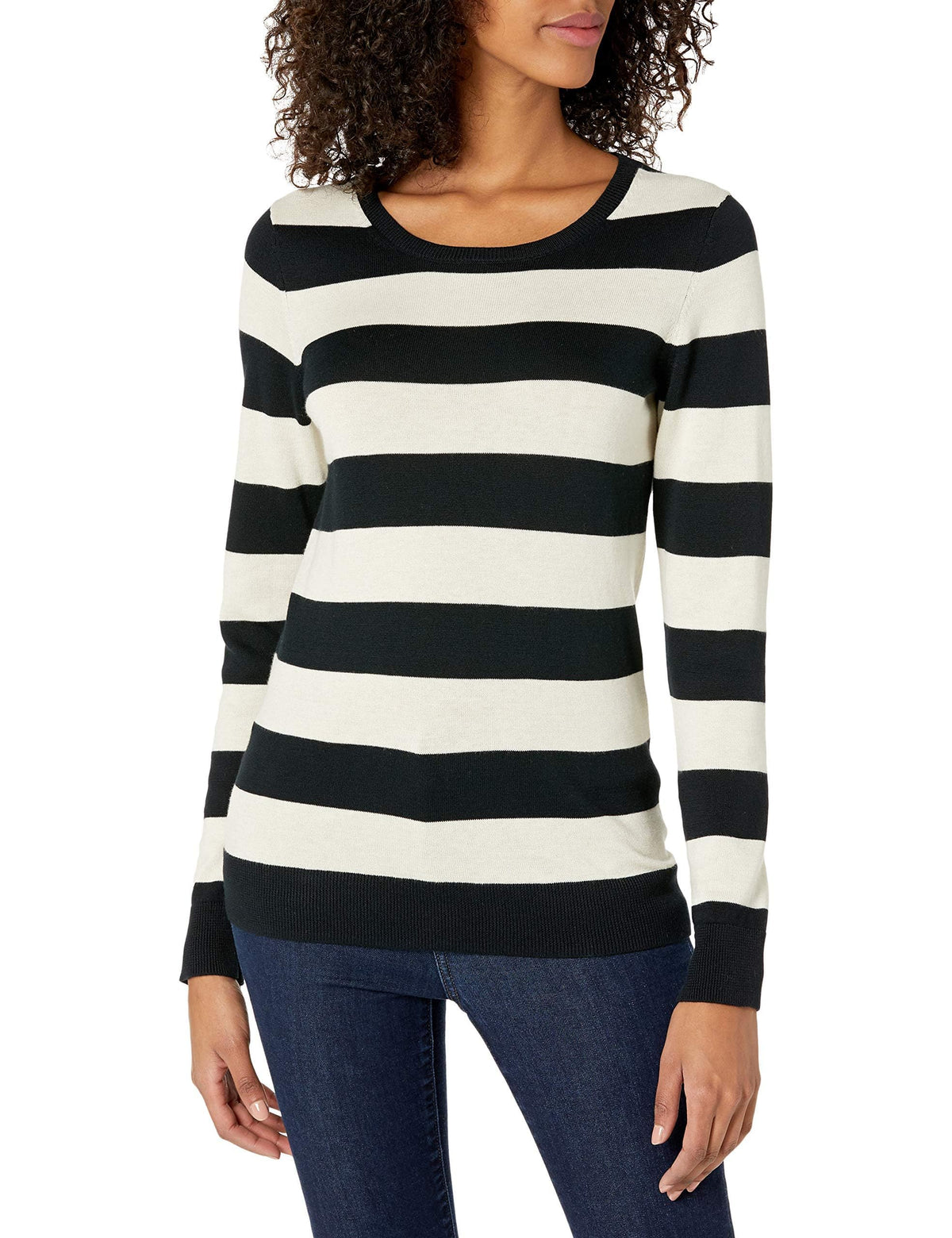 Amazon Essentials Women's Long-Sleeve Lightweight Crewneck Sweater, Flattering (Available in Plus Size)
